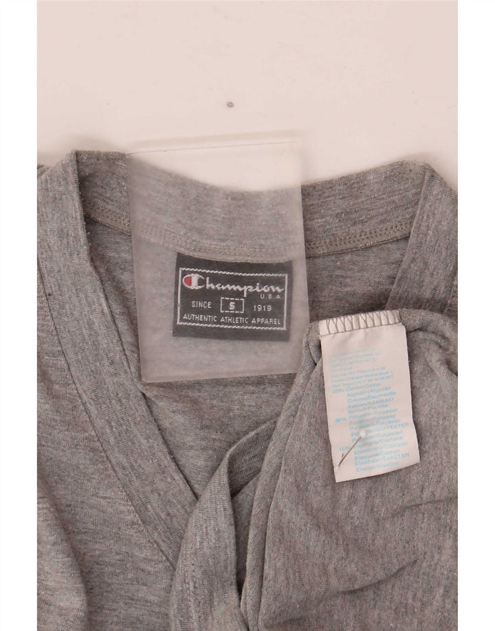 Champion Womens T-Shirt Top UK 8 Small Grey Cotton
