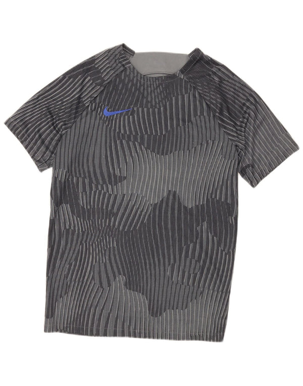 Nike Mens Dri Fit T-Shirt Top Large Grey Geometric Polyester Sports