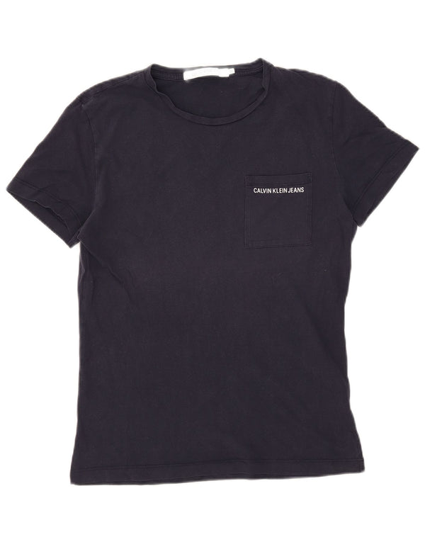 Calvin Klein Jeans Mens T-Shirt Top XS Navy Blue Cotton