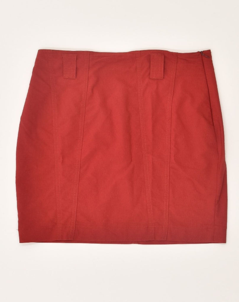 KRIZIA Womens High Waist Pencil Skirt IT 46 Large W30 Red Viscose | Vintage Krizia | Thrift | Second-Hand Krizia | Used Clothing | Messina Hembry 