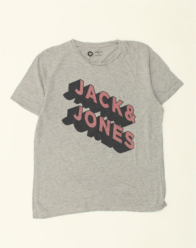 JACK & JONES Mens Graphic T-Shirt Top Large Grey Cotton | Vintage Jack & Jones | Thrift | Second-Hand Jack & Jones | Used Clothing | Messina Hembry 