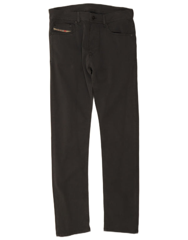 Diesel Mens Slim Casual Trousers W29 L31 Grey Cotton