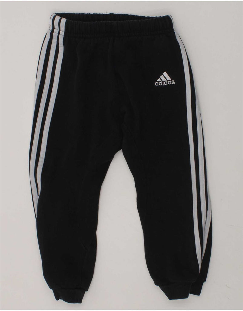 ADIDAS Baby Girls Joggers Tracksuit Trousers 18-24 Months Black Cotton Vintage Adidas and Second-Hand Adidas from Messina Hembry 