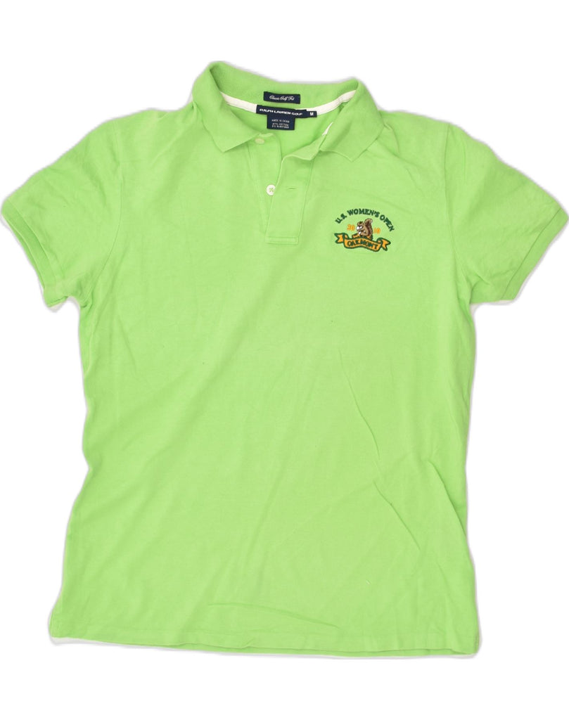 RALPH LAUREN Womens Golf Classic Fit Polo Shirt UK 14 Medium Green Cotton | Vintage Ralph Lauren | Thrift | Second-Hand Ralph Lauren | Used Clothing | Messina Hembry 