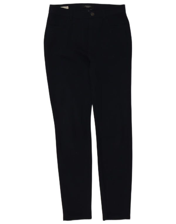 Max Mara Womens Slim Chino Trousers UK 6 XS W26 L30 Navy Blue Polyester