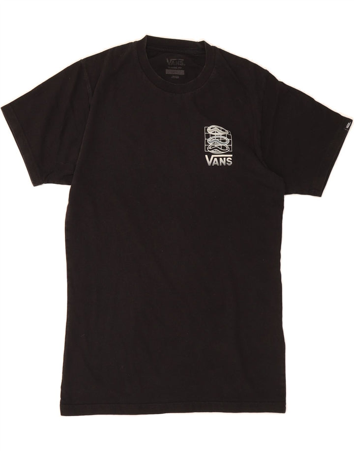 VANS Mens Classic Fit Graphic T-Shirt Top Small Black Cotton Vintage Vans and Second-Hand Vans from Messina Hembry 