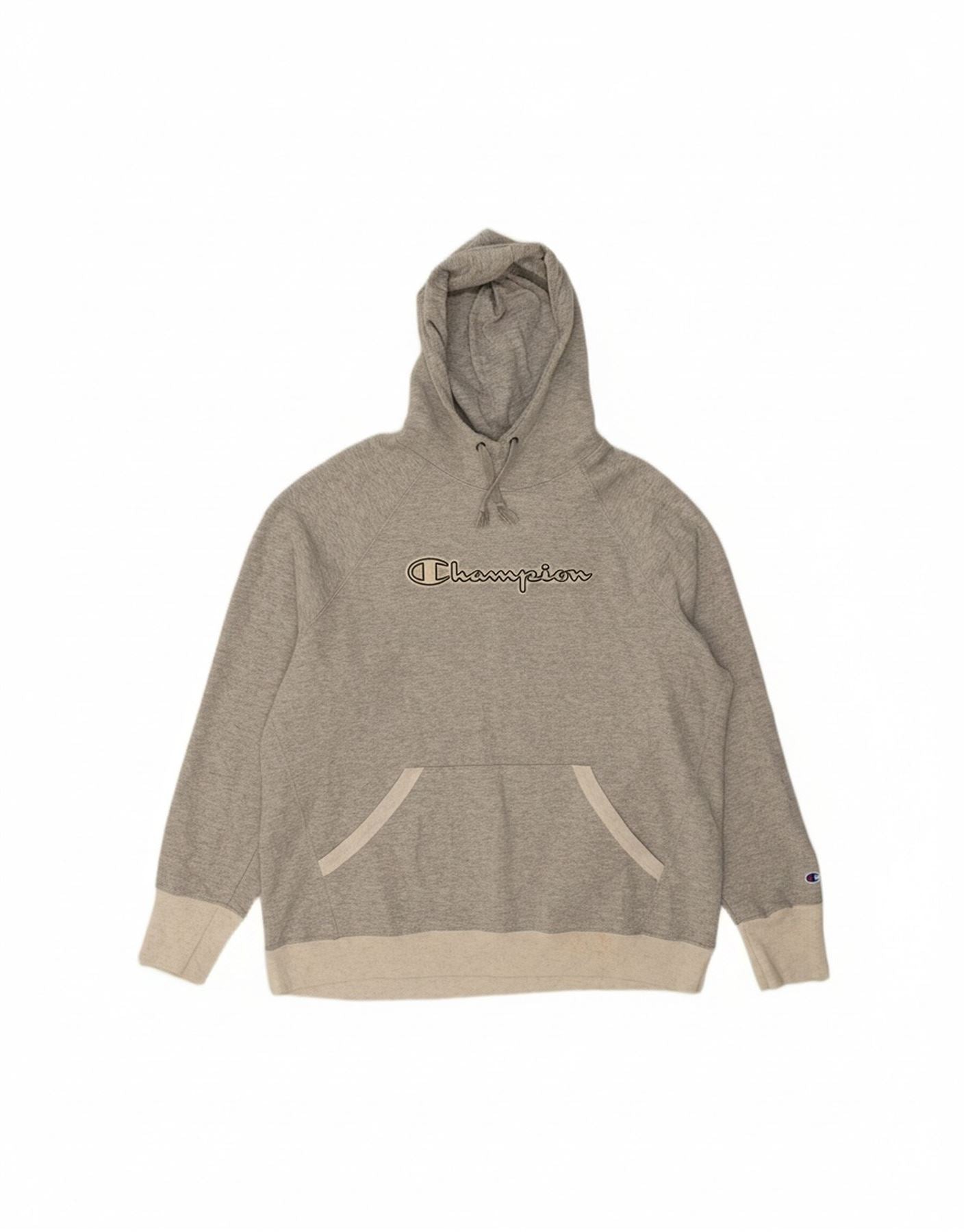 CHAMPION Womens Graphic Hoodie Jumper UK 18 XL Grey Vintage