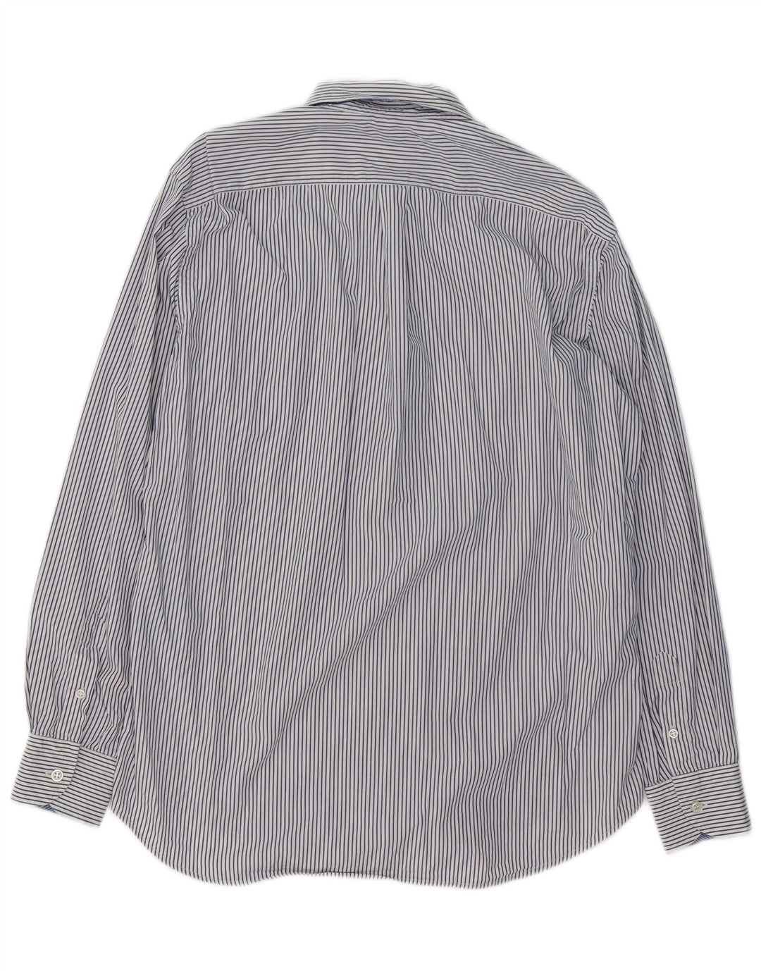 HARMONT & BLAINE Mens Regular Fit Shirt XL Blue Pinstripe Cotton