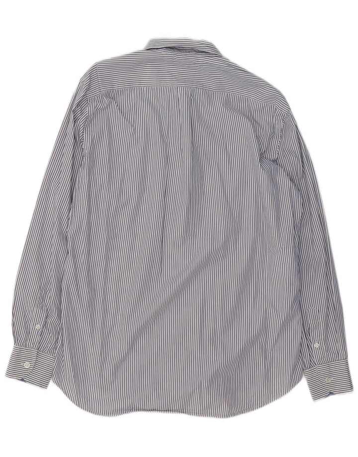HARMONT & BLAINE Mens Regular Fit Shirt XL Blue Pinstripe Cotton
