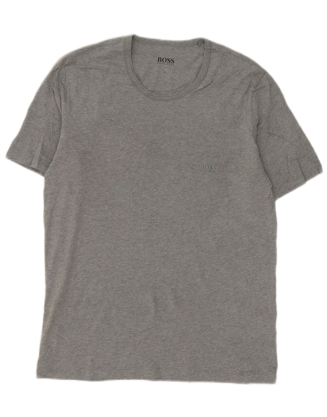Hugo Boss Mens T-Shirt Top Large Grey Cotton