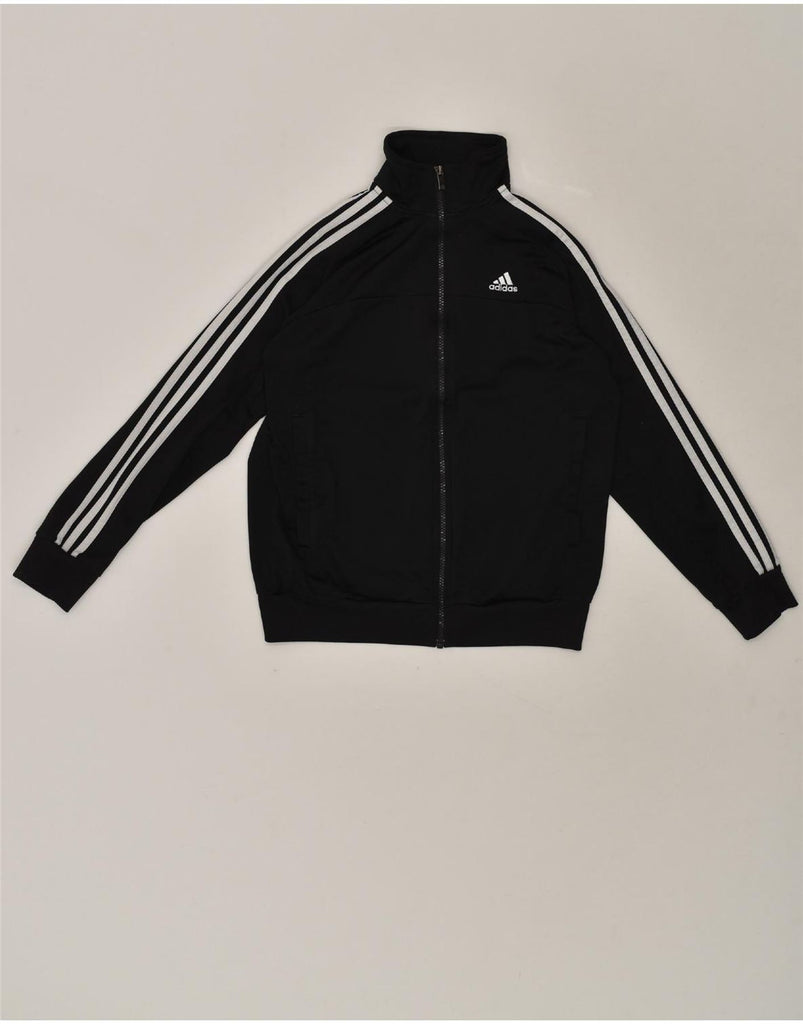 ADIDAS Boys Tracksuit Top Jacket 13-14 Years Black Polyester | Vintage Adidas | Thrift | Second-Hand Adidas | Used Clothing | Messina Hembry 