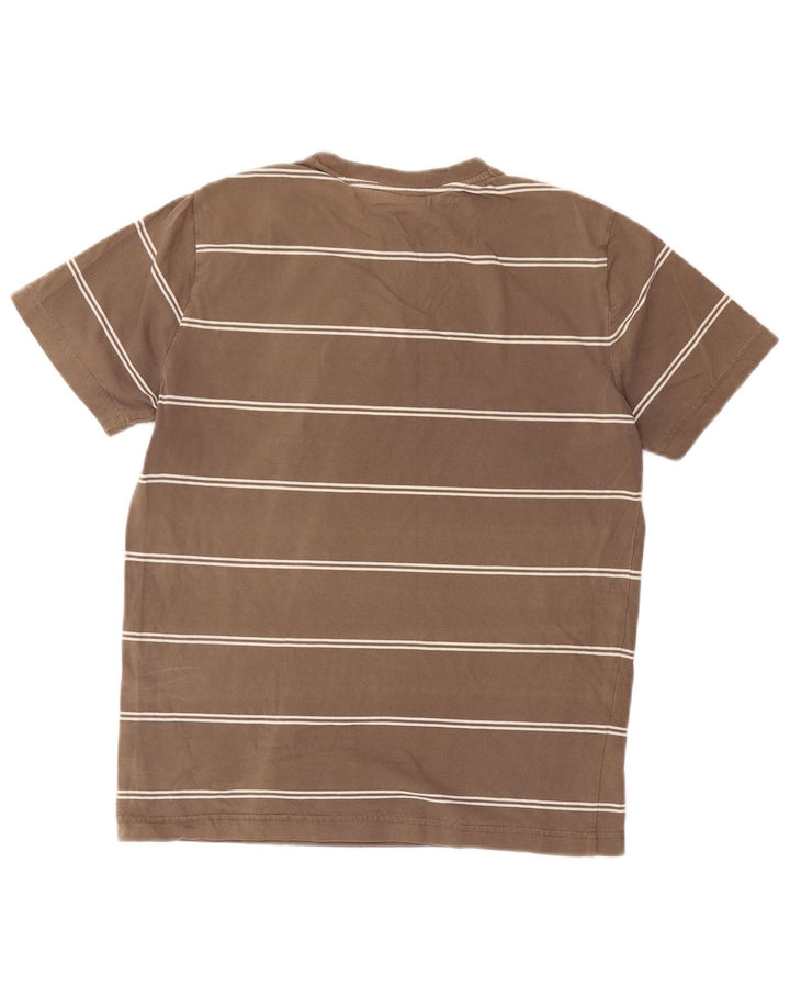Converse Mens Graphic T-Shirt Top Medium Brown Striped Cotton