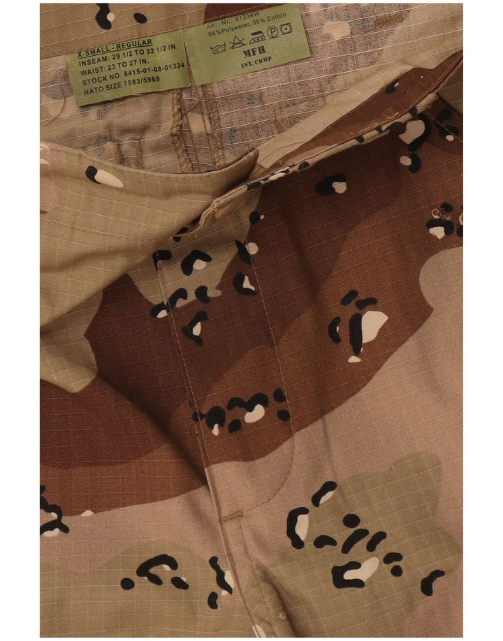 MFH Womens Regular Cargo Trousers XS W26 L28 Beige Camouflage Polyester