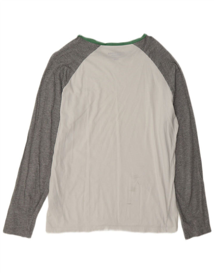 Jack & Jones Mens Regular Fit Top Long Sleeve Large White Colourblock