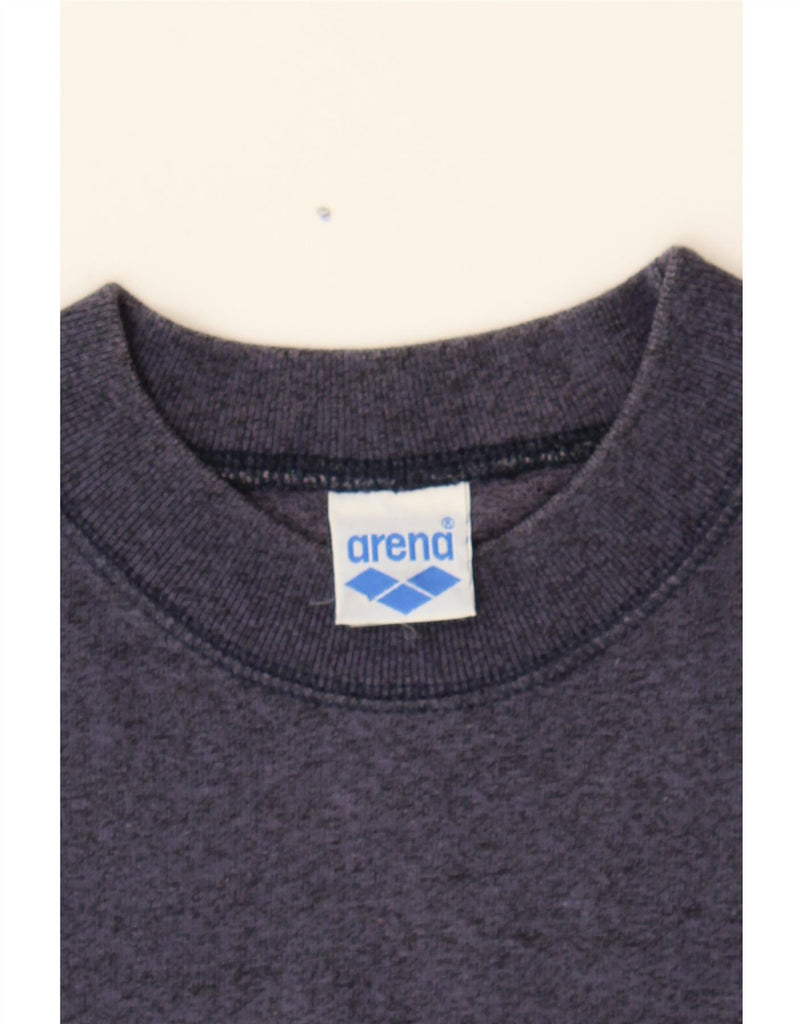 ARENA Mens Graphic T-Shirt Top Medium Navy Blue Acetate Vintage Arena and Second-Hand Arena from Messina Hembry 