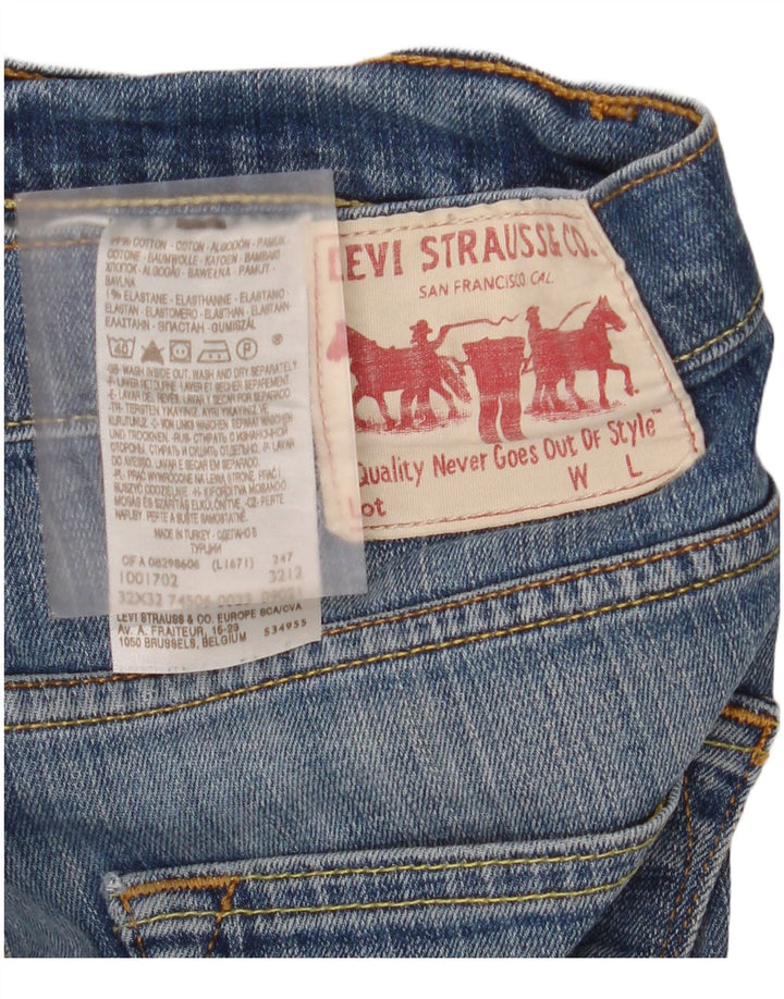 Levi's Mens Straight Jeans W32 L32 Blue Cotton