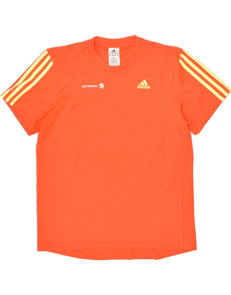 ADIDAS Mens Graphic T-Shirt Top Medium Orange Polyester | Vintage Adidas | Thrift | Second-Hand Adidas | Used Clothing | Messina Hembry 