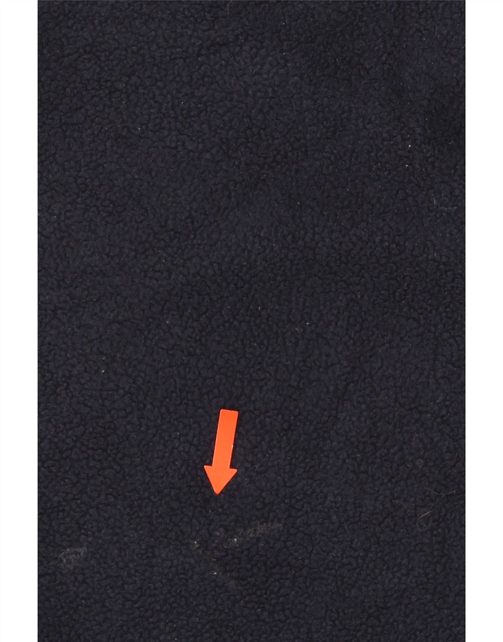 KAPPA Mens Zip Neck Fleece Jumper Medium Navy Blue