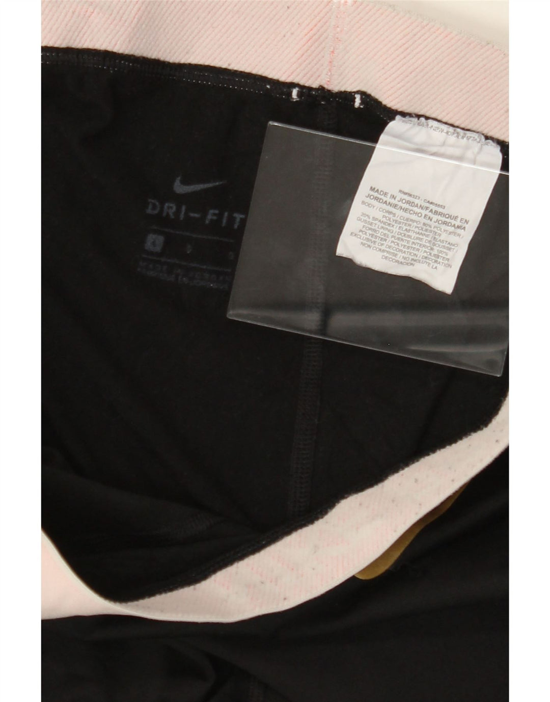 NIKE Womens Graphic Leggings UK 14 Large  Black Polyester Vintage Nike and Second-Hand Nike from Messina Hembry 