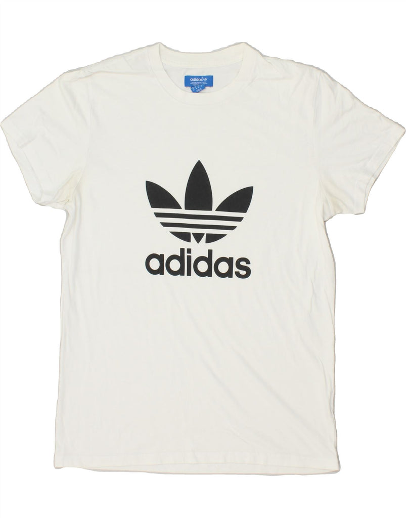 ADIDAS Mens Graphic T-Shirt Top Medium White | Vintage Adidas | Thrift | Second-Hand Adidas | Used Clothing | Messina Hembry 