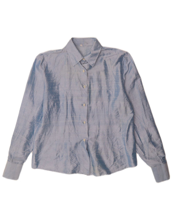 Vintage Womens Shirt Blouse IT 48 XL Blue