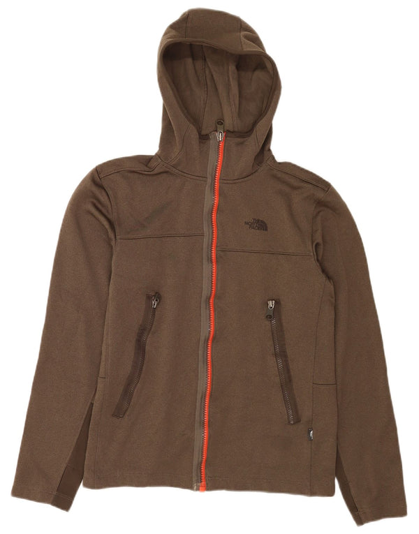 The North Face Womens Zip Hoodie Sweater UK 10 Small Khaki Polyester