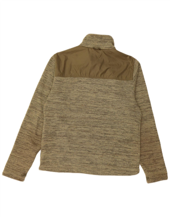 JACK WOLFSKIN Mens Tracksuit Top Jacket Small Khaki Flecked Polyester