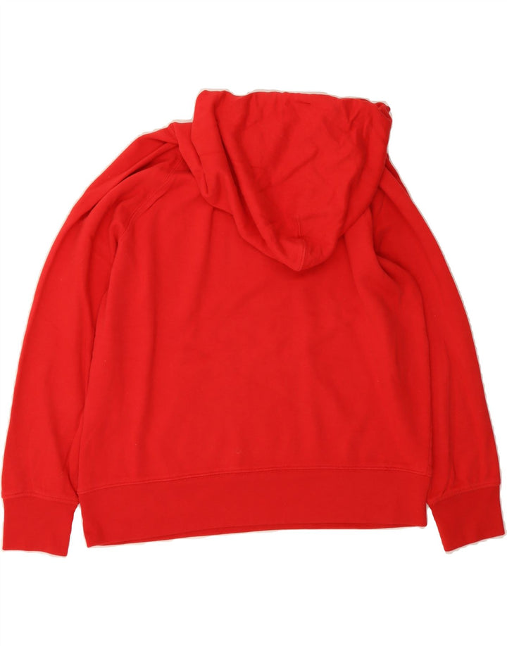 LEVI'S Womens Graphic Hoodie Jumper UK 14 Medium Red Cotton Vintage Levi's and Second-Hand Levi's from Messina Hembry 
