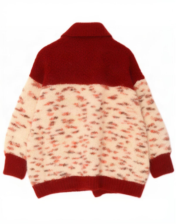 Vintage Womens Cardigan Sweater UK 20 2XL Red Flecked