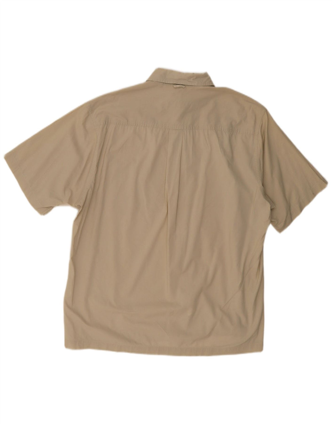 Timberland Mens Short Sleeve Loose Fit Shirt Medium Khaki Cotton