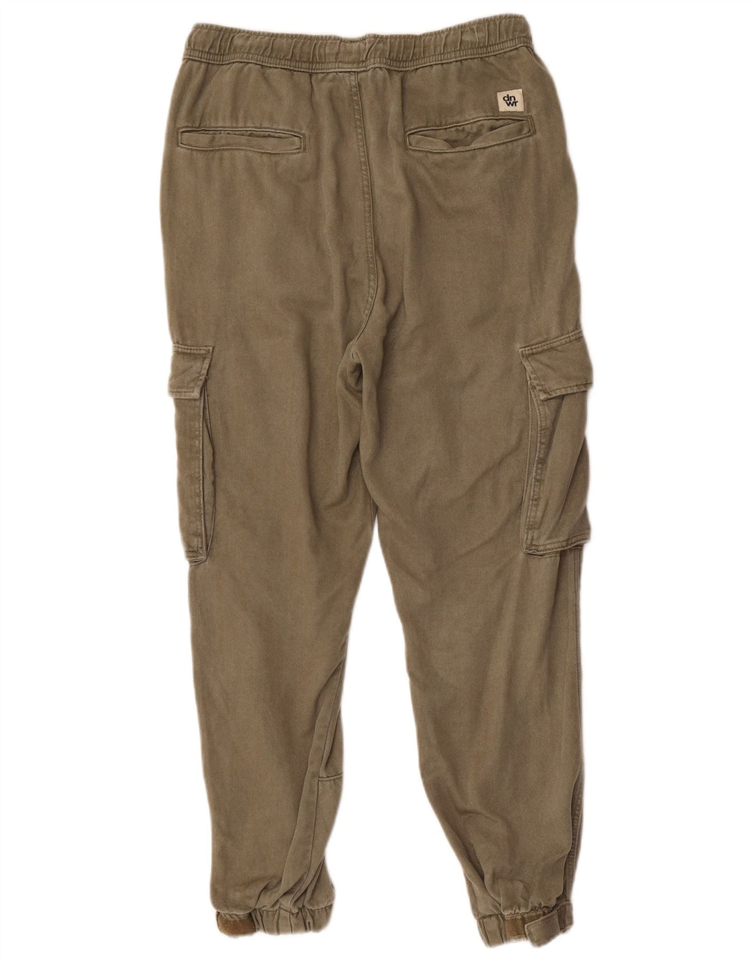 Zara Mens Joggers Cargo Trousers Medium W31 L26 Khaki Lyocell