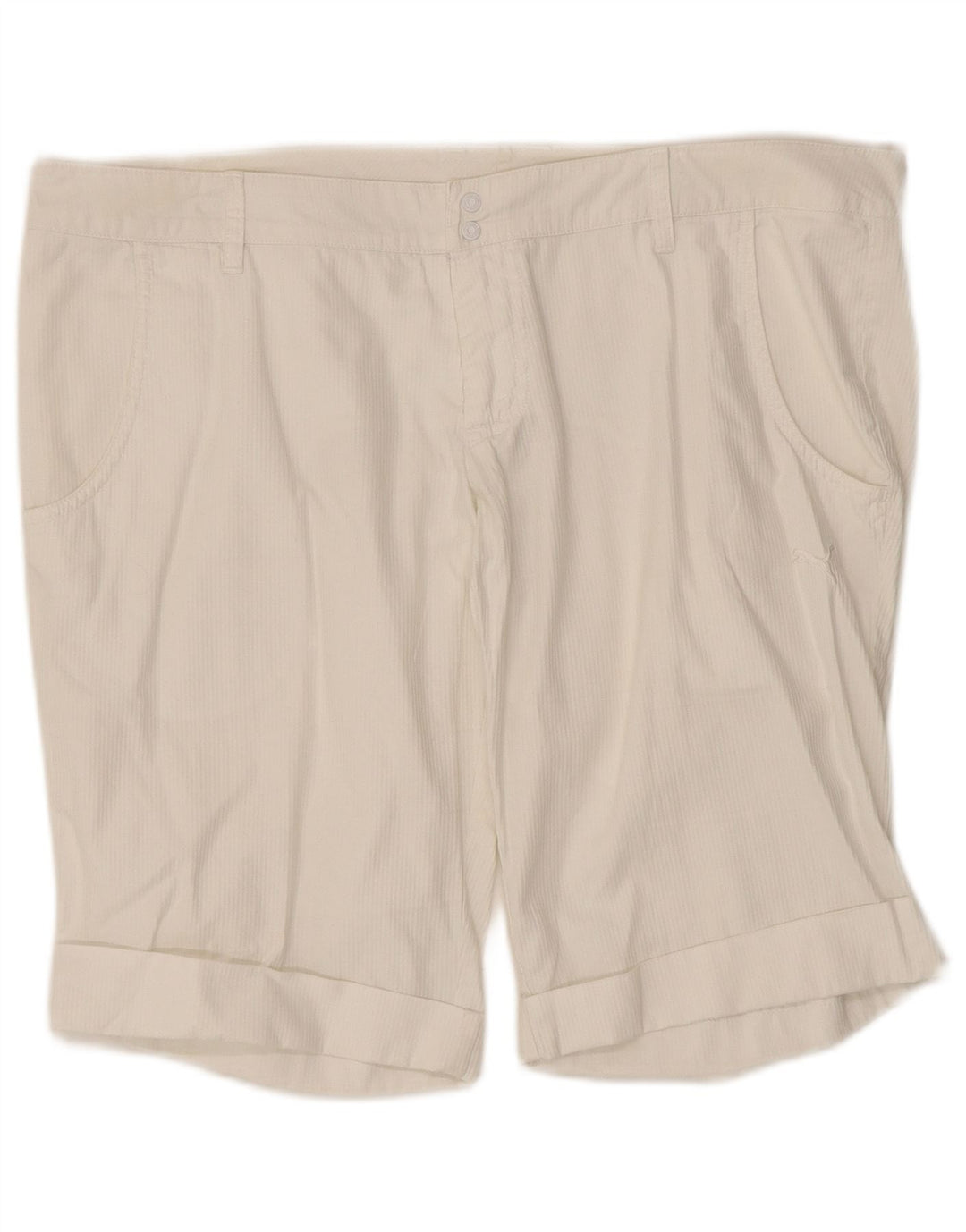 Puma Womens Casual Shorts UK 14 Large W36  White Striped