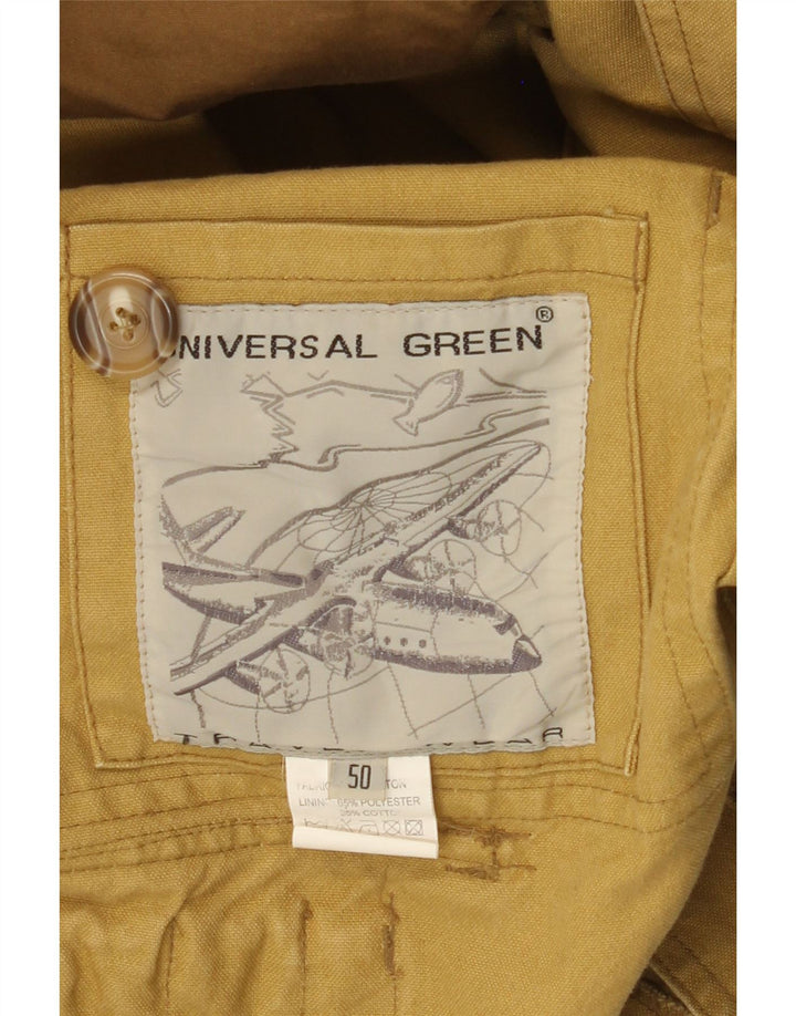 Vintage Mens Utility Jacket IT 50 Large Yellow Cotton