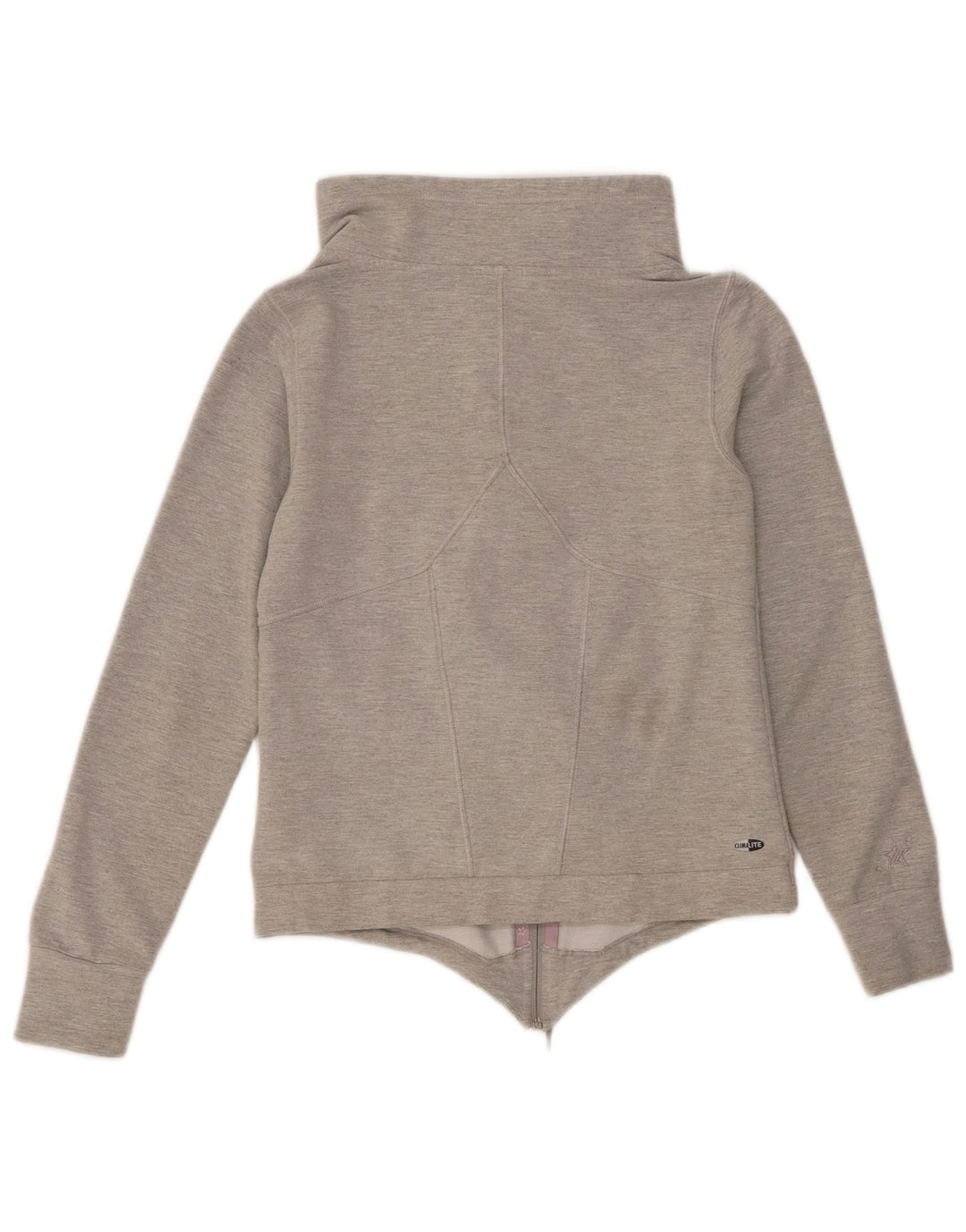 Adidas Womens Tracksuit Top Jacket UK 10 Small Grey Cotton
