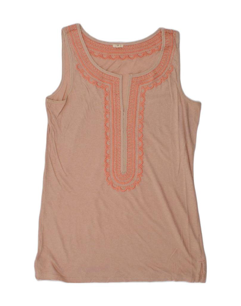 J. CREW Womens Vest Top UK 2 2XS Beige Cotton | Vintage J. Crew | Thrift | Second-Hand J. Crew | Used Clothing | Messina Hembry 