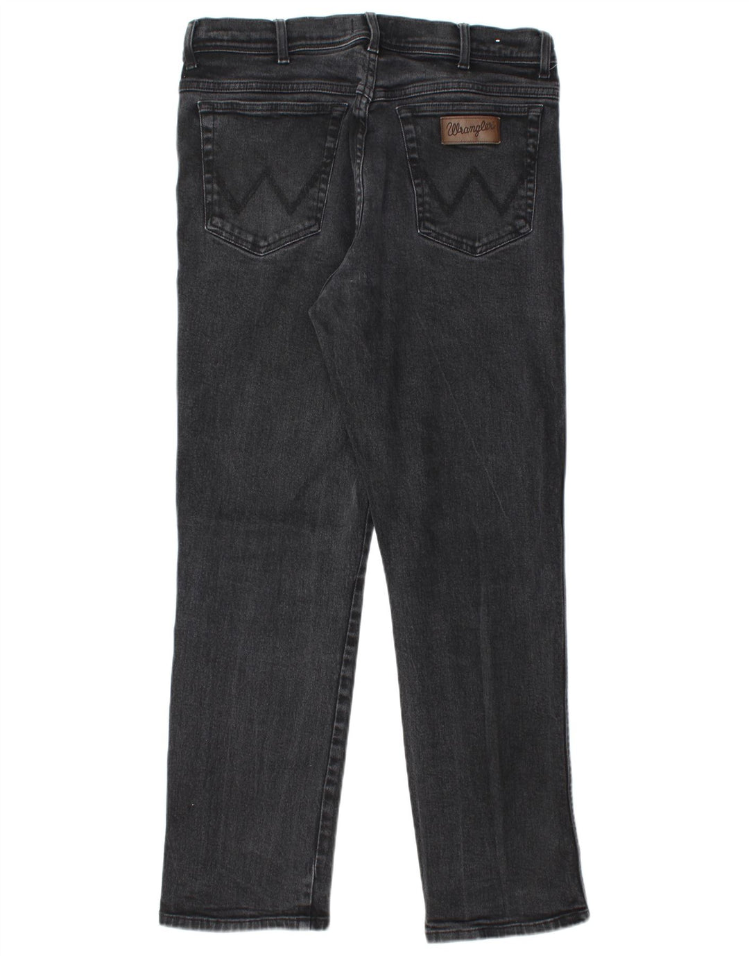 Wrangler Mens Texas Straight Jeans W36 L32 Black Cotton
