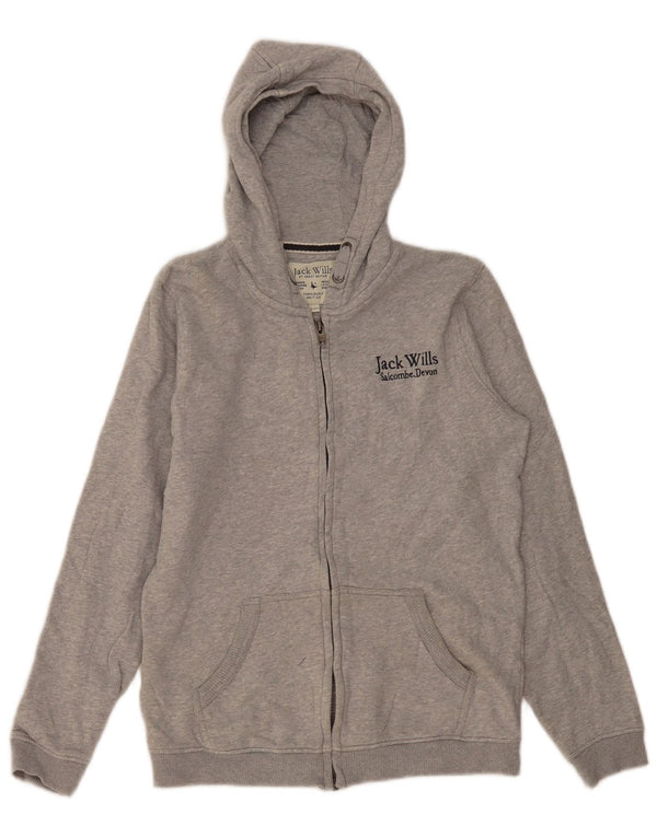 Jack Wills Boys Salcombe Devon Zip Hoodie Sweater 14-15 Years Grey Cotton