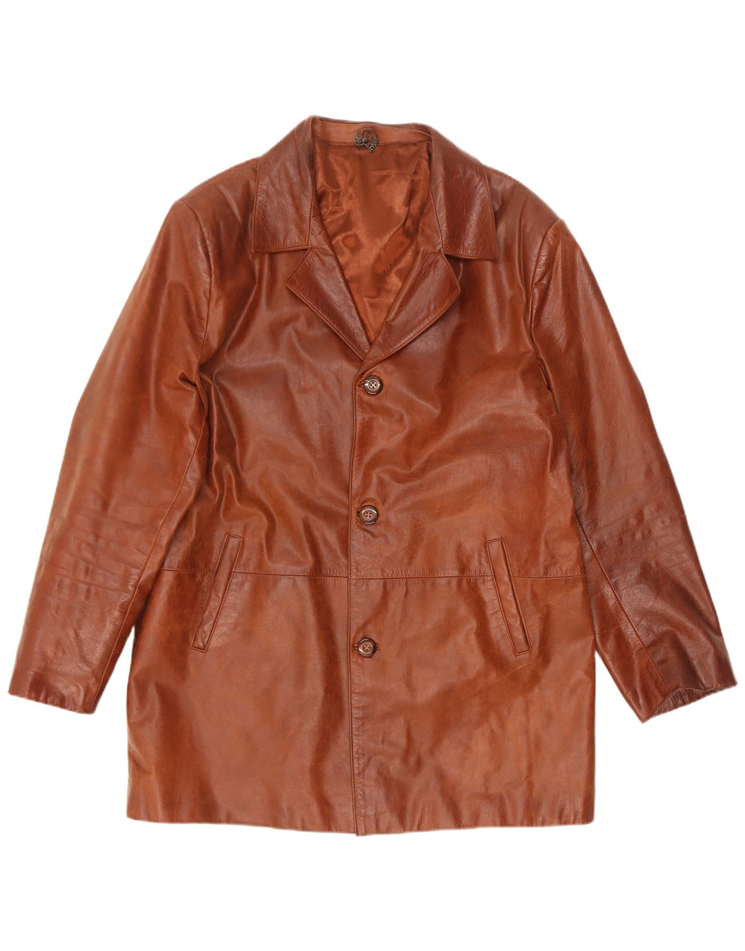Vintage Mens Leather Jacket UK 44 2XL Brown