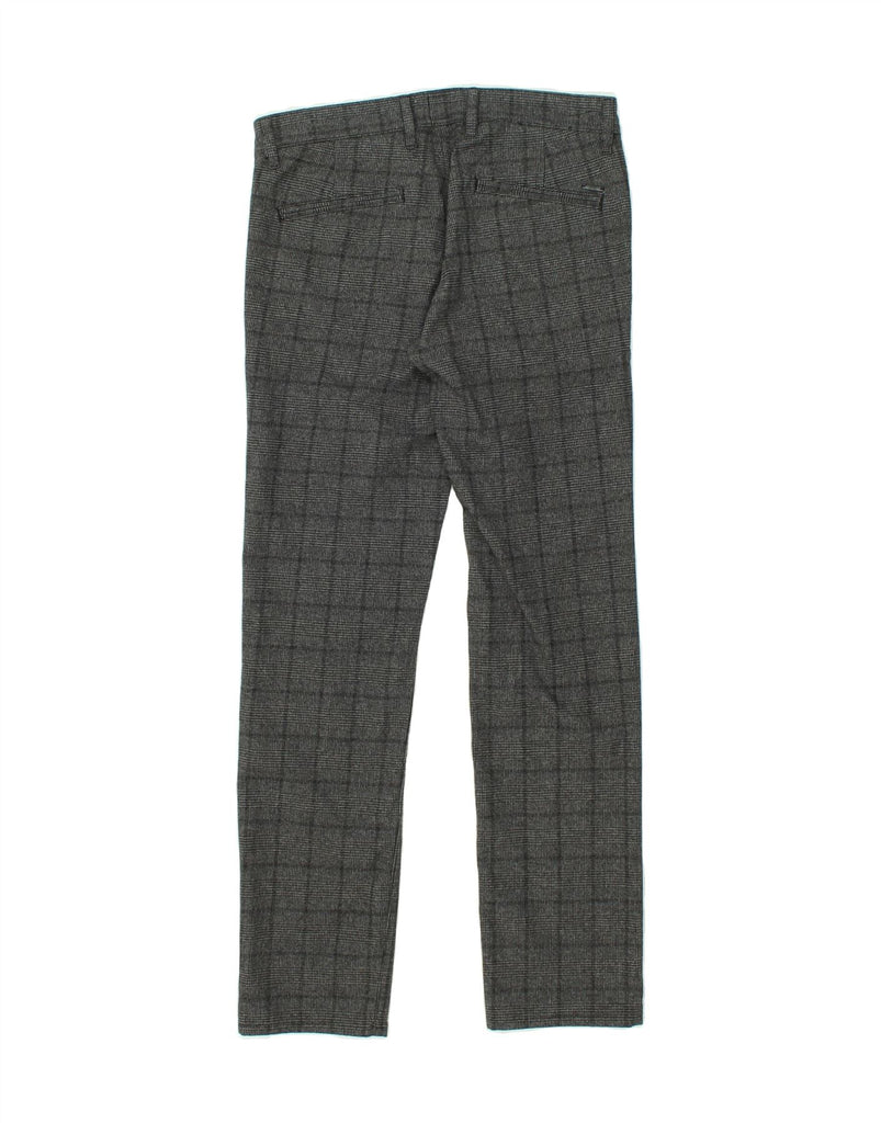 HUGO BOSS Womens Slim Fit Chino Trousers W31 L32 Grey Check Cotton Vintage Hugo Boss and Second-Hand Hugo Boss from Messina Hembry 