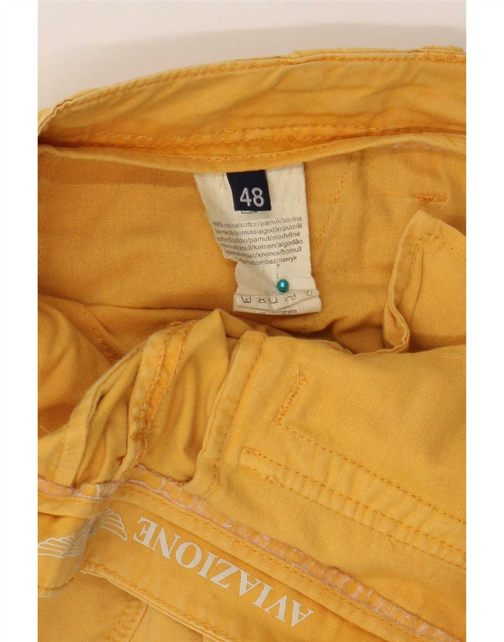 Aviazione Navale Mens Cargo Shorts IT 48 Medium W34  Yellow Cotton