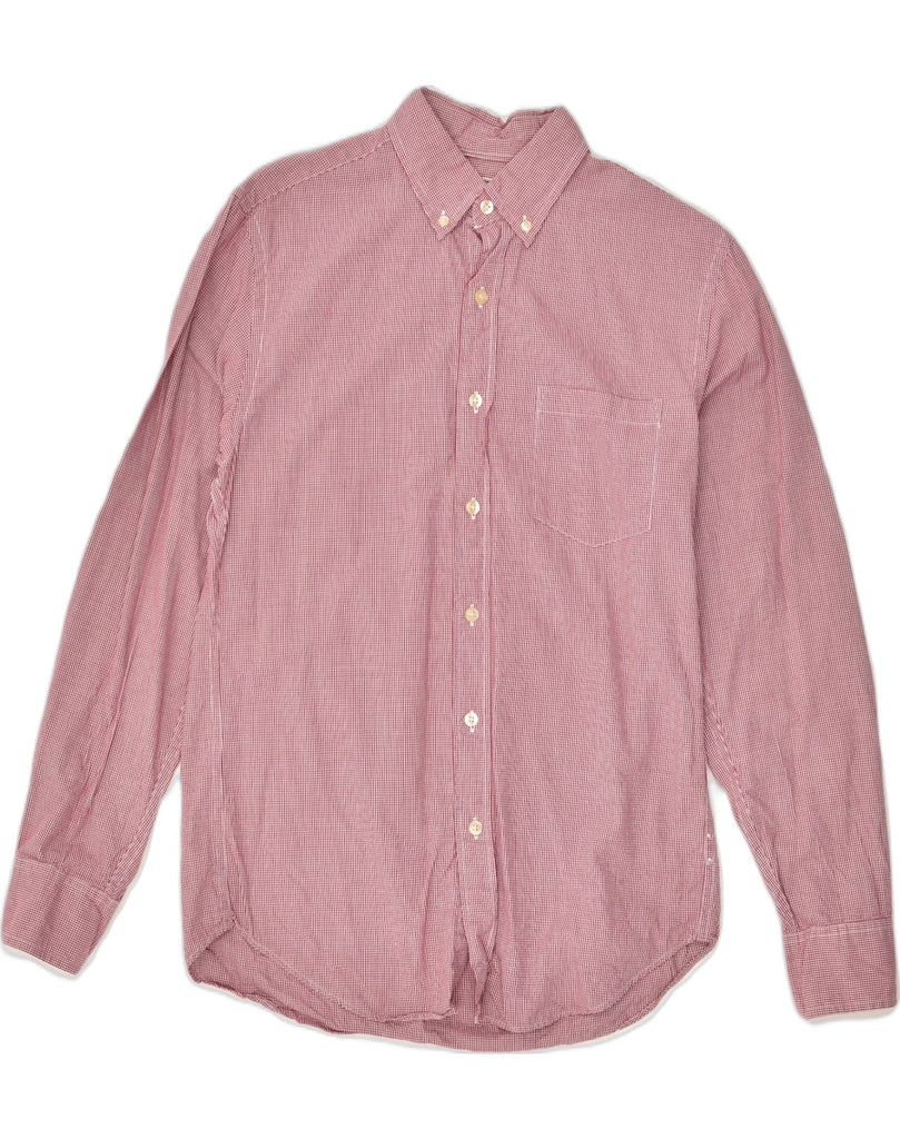 J. CREW Mens Shirt Small Pink Check Cotton | Vintage J. Crew | Thrift | Second-Hand J. Crew | Used Clothing | Messina Hembry 