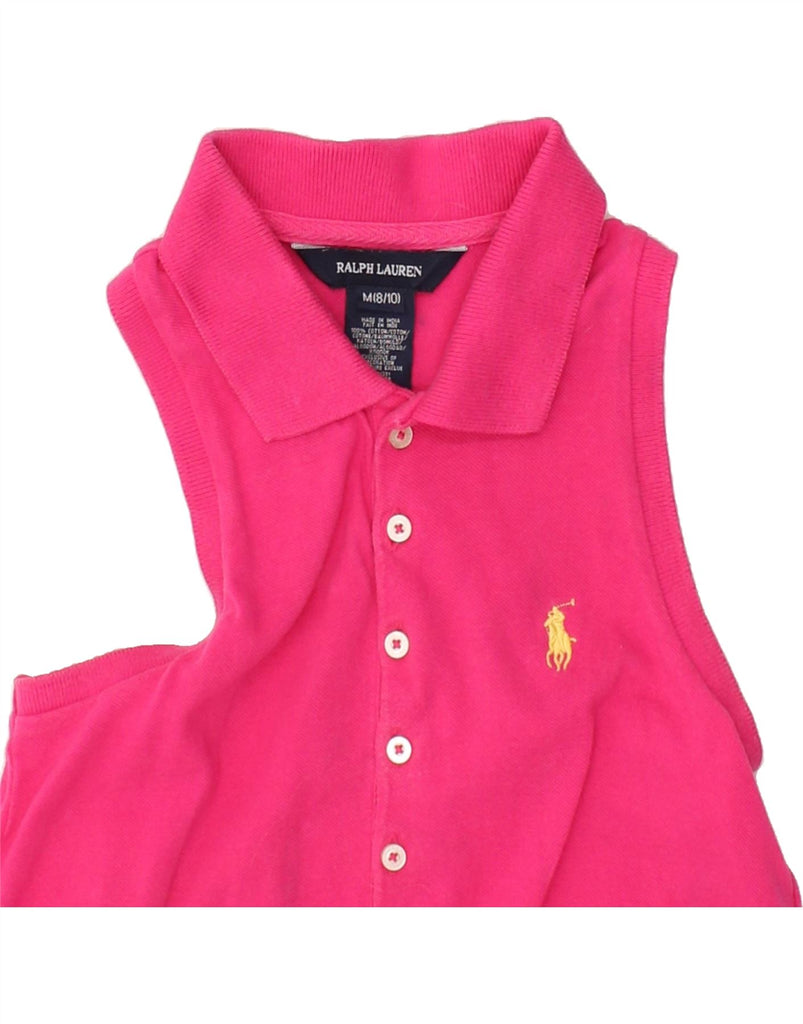 RALPH LAUREN Girls Sleeveless Playsuit 8-9 Years Medium Pink | Vintage Ralph Lauren | Thrift | Second-Hand Ralph Lauren | Used Clothing | Messina Hembry 