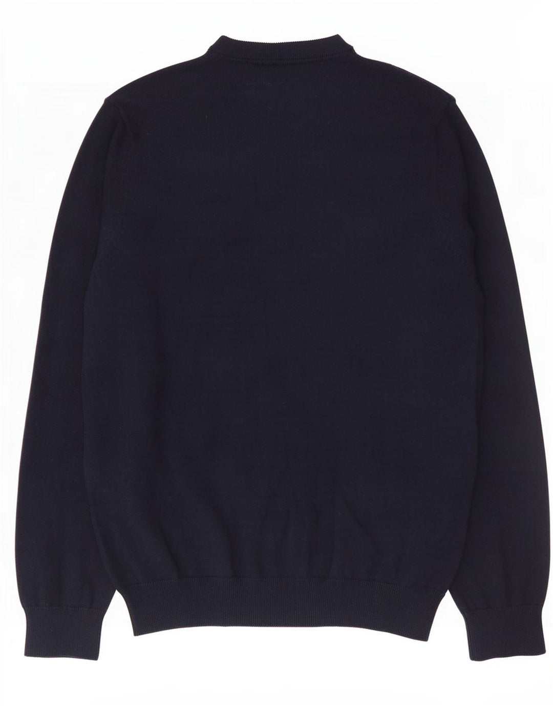 Marks & Spencer Mens V-Neck Jumper Sweater Large Navy Blue Cotton