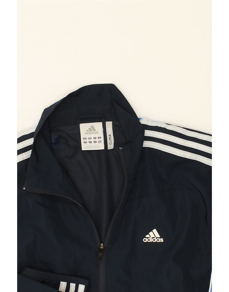 ADIDAS Mens Graphic Tracksuit Top Jacket UK 40/42 Medium Navy Blue | Vintage Adidas | Thrift | Second-Hand Adidas | Used Clothing | Messina Hembry 