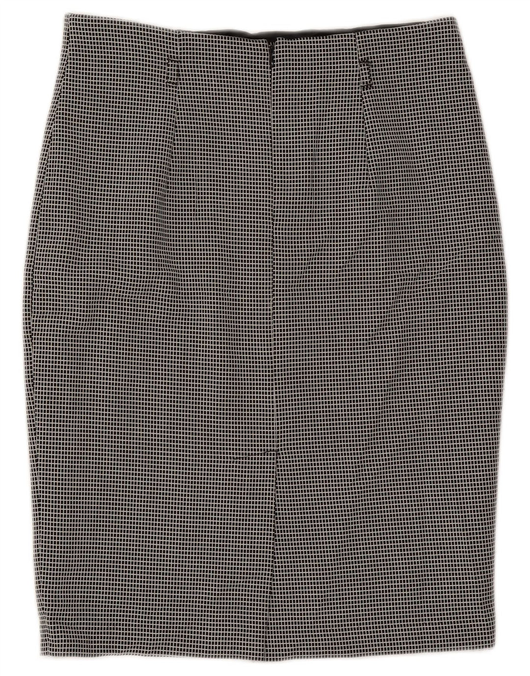 Marks & Spencer Womens Pencil Skirt UK 12 Medium W30 Black Check Polyester