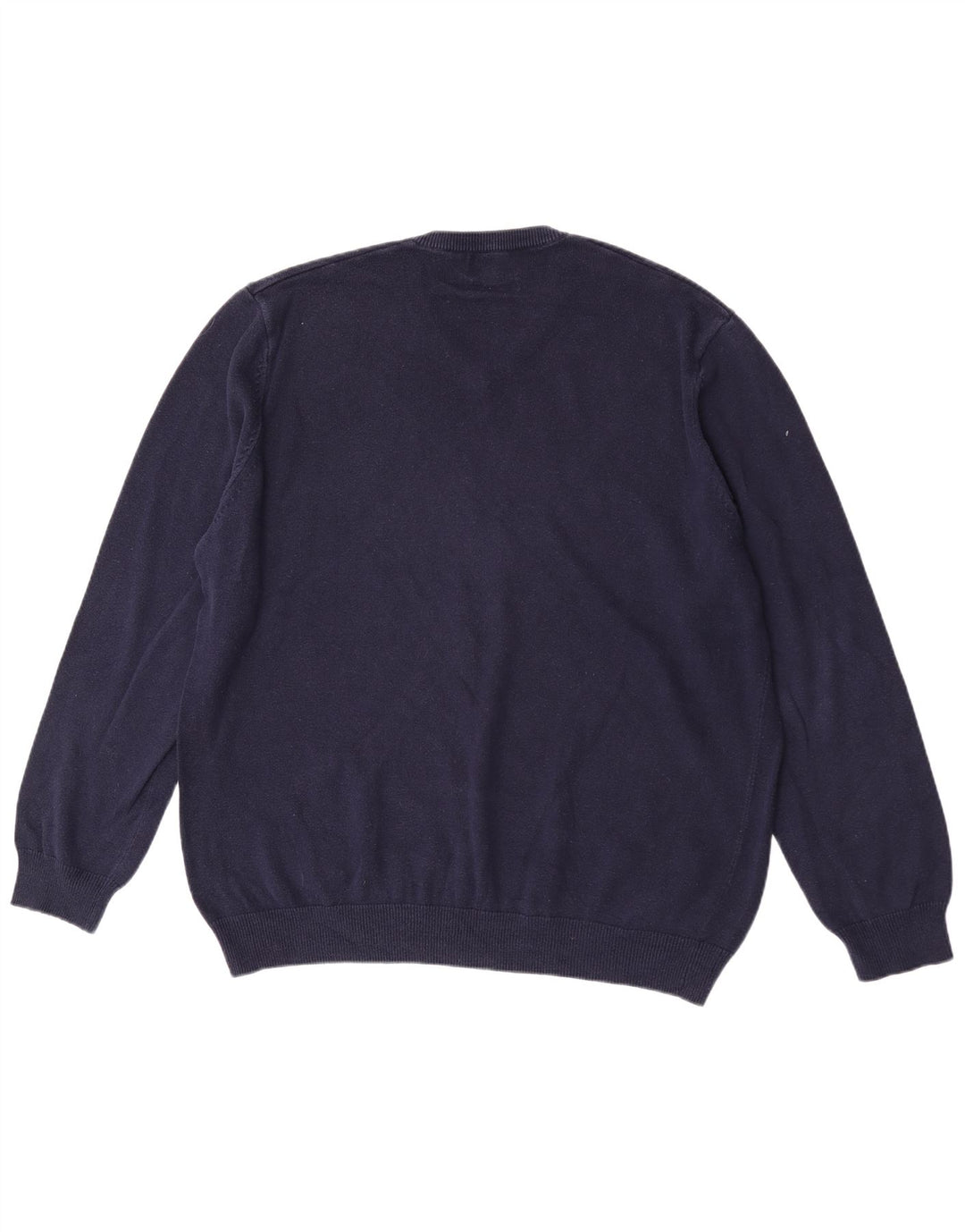 Marks & Spencer Mens V-Neck Jumper Sweater 2XL Navy Blue Cotton