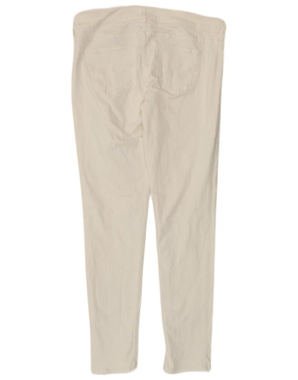 HOLLISTER Womens Super Skinny Jeans US 13 Large W31 L31 White Cotton