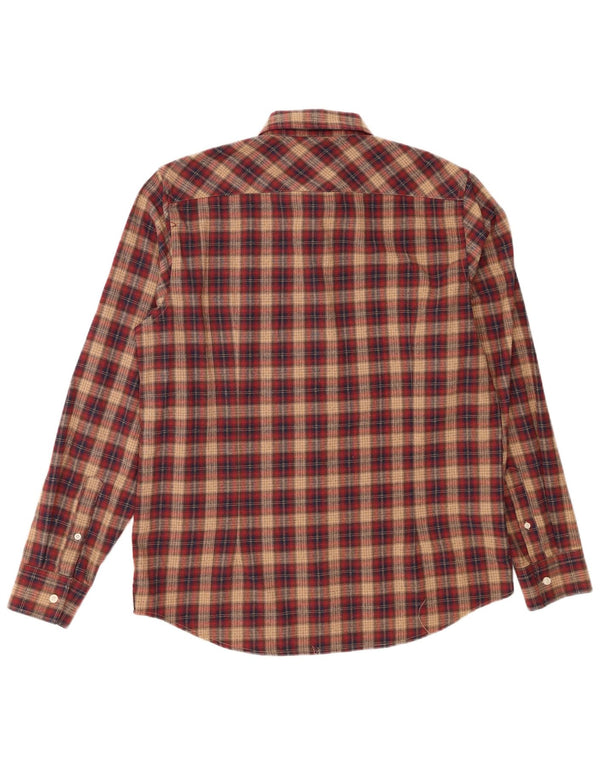 Rifle Mens Flannel Shirt XL Red Check Polyester