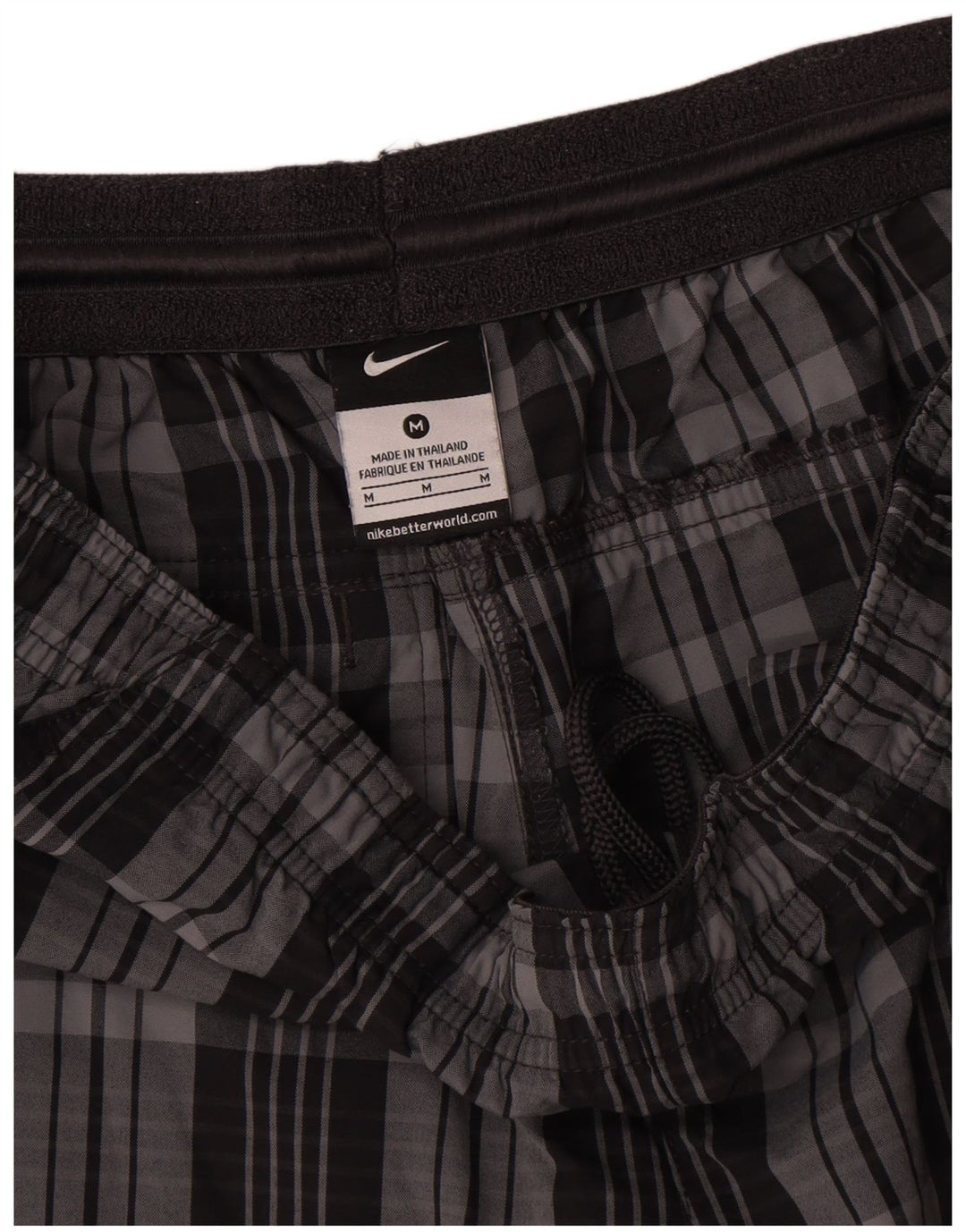 Nike Mens Sport Shorts Medium  Grey Check Polyester