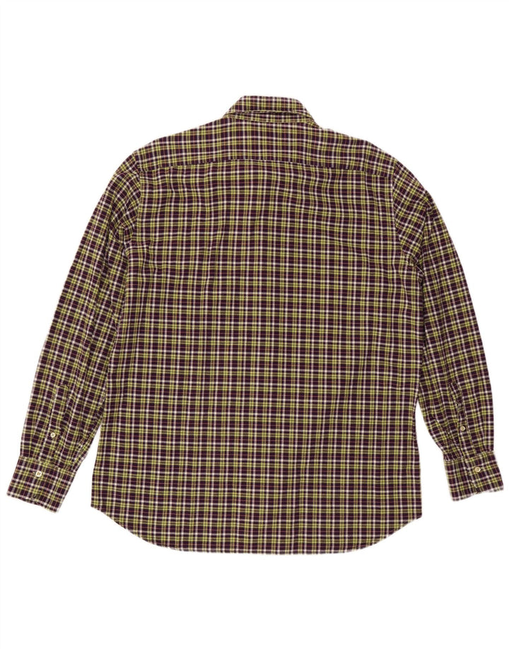 UNGARO Mens Shirt Size 43 17 XL Purple Check